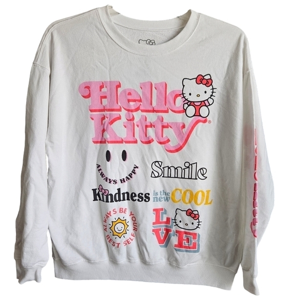 Hello Kitty Tops - Hello Kitty Sanrio Graphic Crew Neck Sweatshirt Sz XL